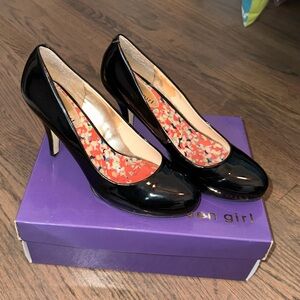 Madden Girl Women’s Shiny Black Pump Heels